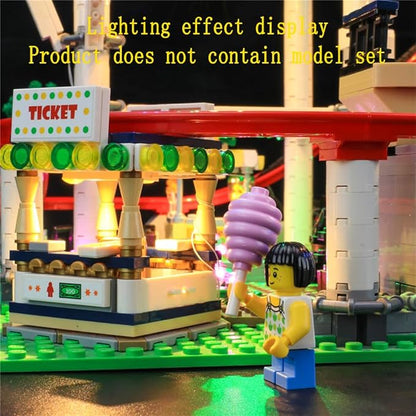 LED Light Kit Compatible with Lego Roller Coaster - Lighting Set for Creator 10261 Building Model (Model Set Not Included)