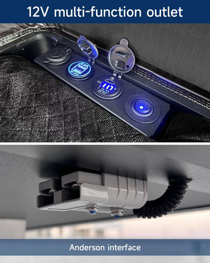 Arctwonder Rooftop Tent Hard Shell with Winter Thermal Layer,Solar Panel Roof top Tent Hardshell Suitable for Jeep SUV Truck Van,Camping Car 2 Person