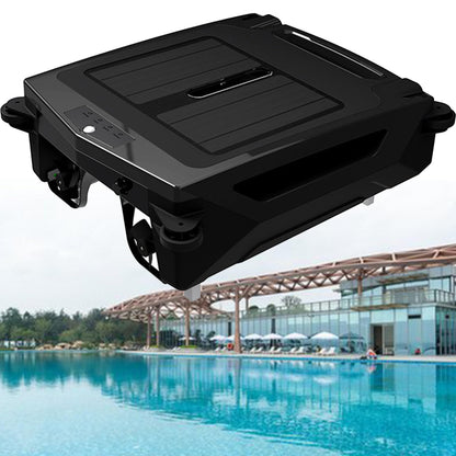 Solar Pool Skimmer with 2500Mha Battery/Large Capacity Debris Basket, Automatic Pool Cleaner, Dual Mode Cleaning, Intelligent Route Planning