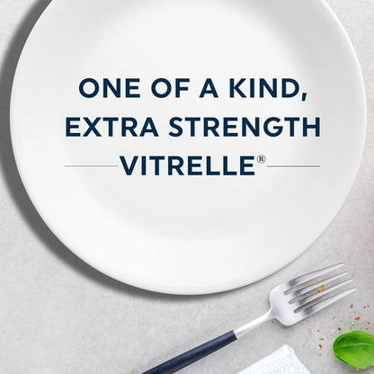 Corelle Vitrelle 6-Piece Salad Plate Set - Chip Resistant Triple Layer Glass | 6.75-Inch Winter Frost White