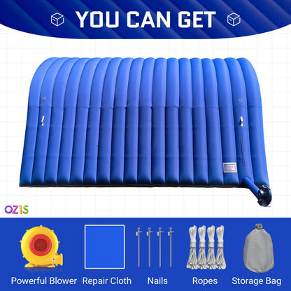 OZIS 20x10x10Ft Inflatable Tunnel Sports Tunnel Entrance with Installed Blower Inflatable Tunnel Tent for Business Advertising Event Exhibition Promotion,Street,Shop,Supermarket,School(Blue)