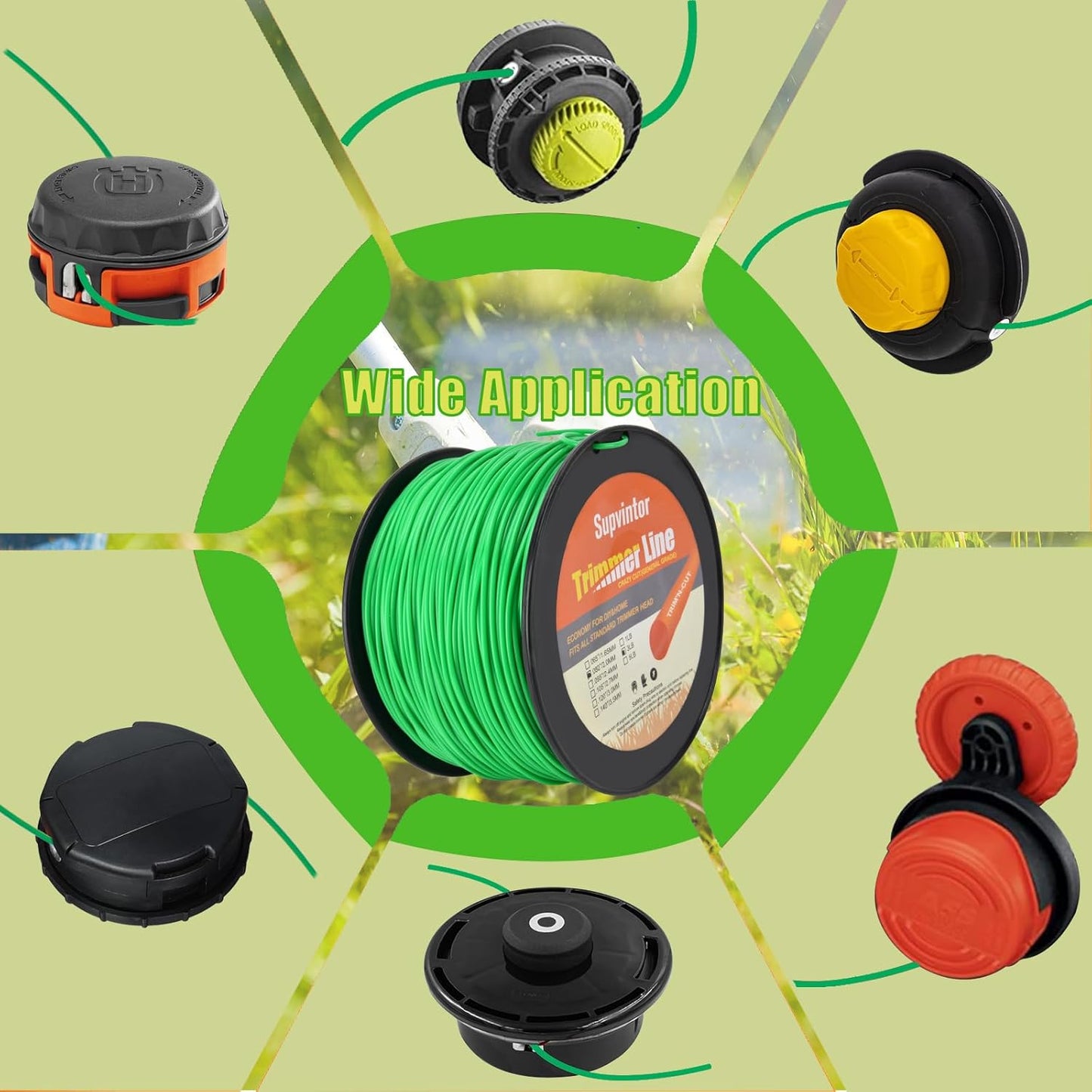 080 Trimmer Line - Heavy Duty .080 Inch String Trimmer Line | 1230ft Commercial Grade Green