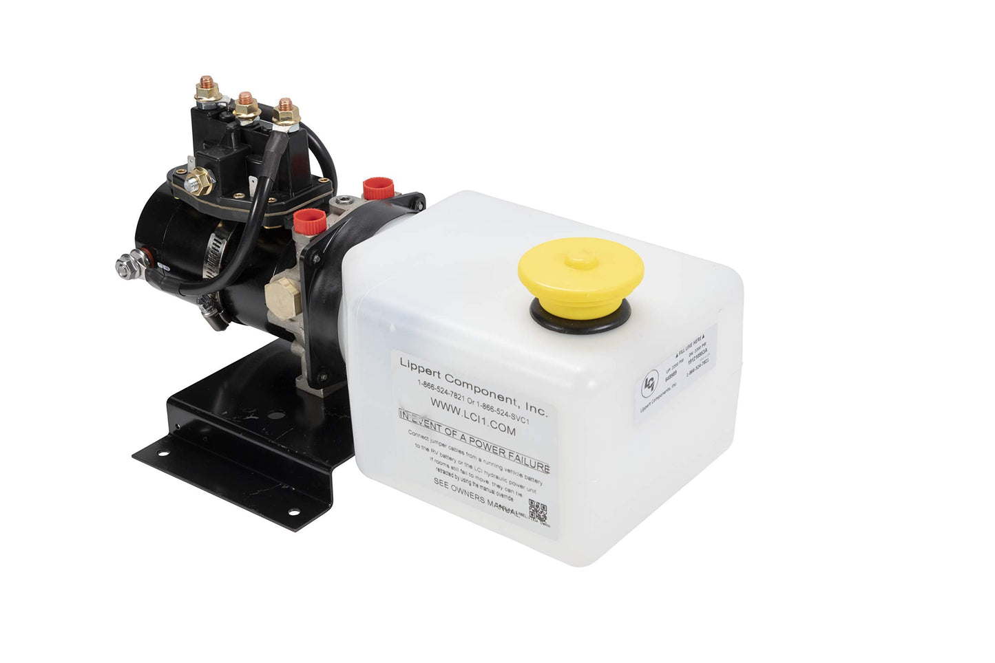 Lippert Hydraulic Power Unit with 2QT Pump Reservoir Kit - 141111, WHITE,BLACK (Cap color may vary)