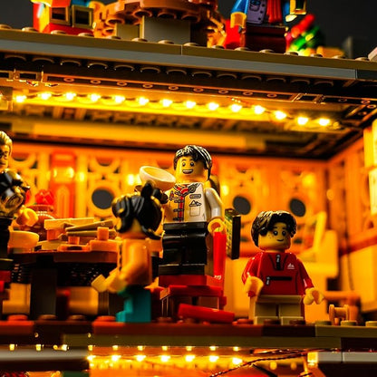 Upgraded Led Light Kit for Lego Family Reunion Celebration Building Set Remote Version Compatible with Lego 80113 (Model Not Included)