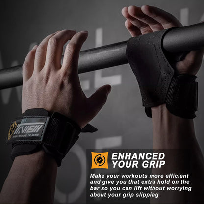 Wrist Straps for Weightlifting for Maximum Grip Support - Lifting Deadlift Strap & Weight Lifting Grips Gloves for Working Out Pull Up Deadlifting & Shrugs