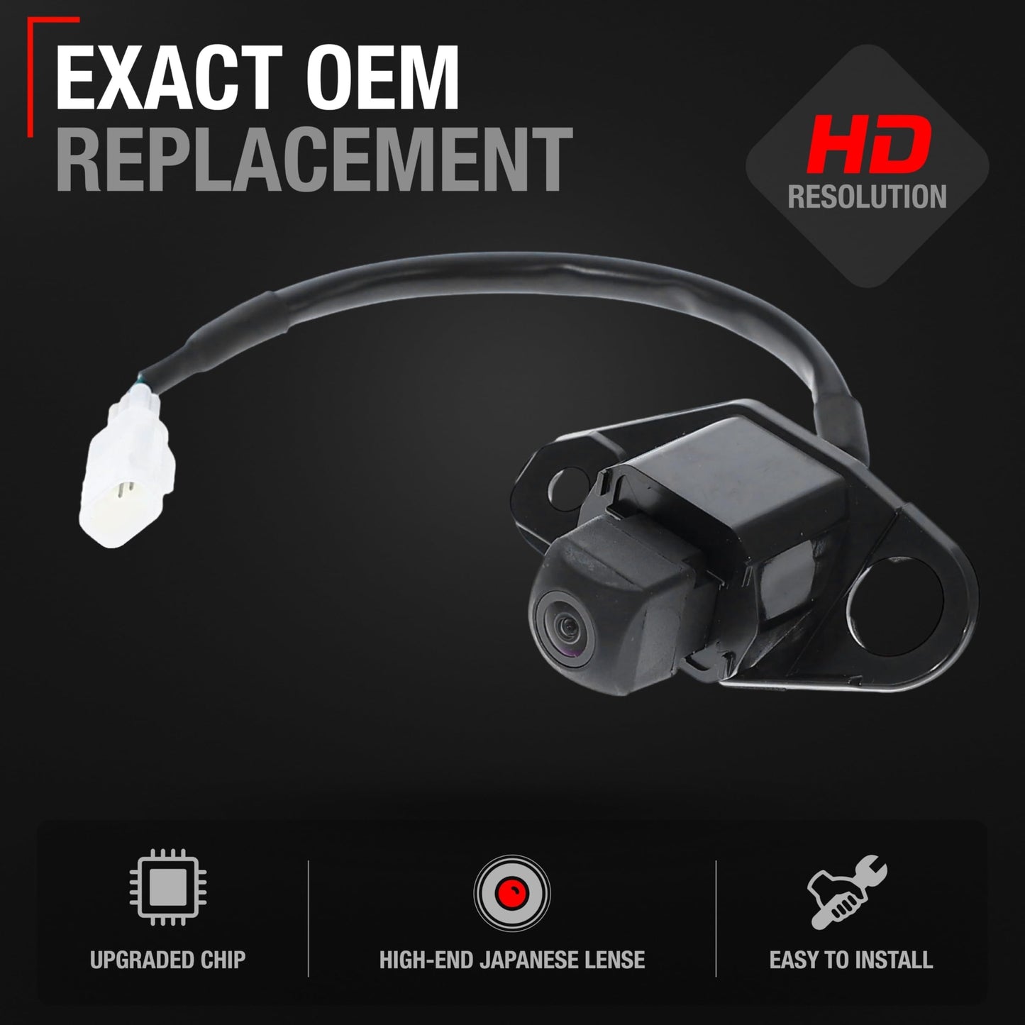 Back up Reverse Camera, Compatible with 09-12 Toyota RAV4 W/O Spare TIRE Carrier - OEM # 8679042011, 8679042010, 8679042040
