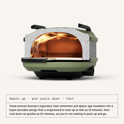 Gozney Tread Portable Pizza Oven, Off Black, Makes 12” Pizzas - Revolutionary Lateral Gas Burner, Quick Heat Up, Lightweight & Rugged Design