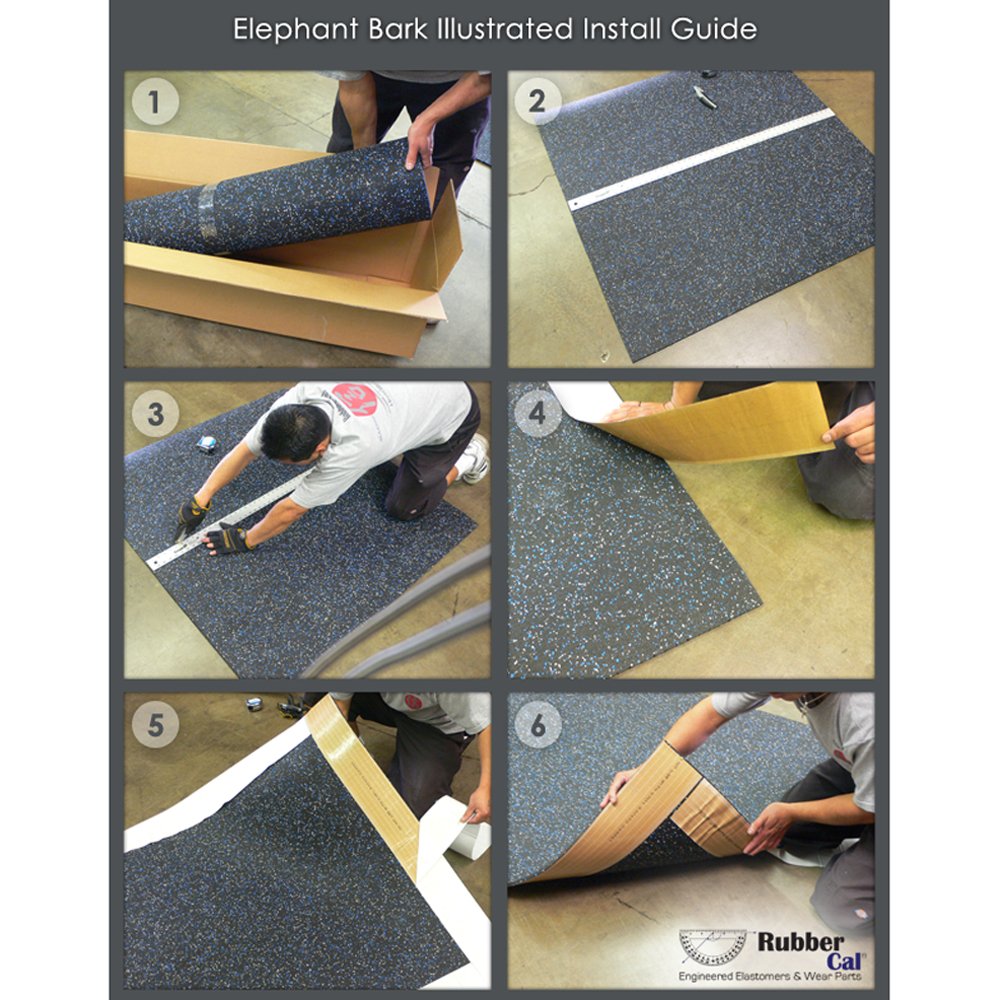 Rubber-Cal Recycled Rubber Flooring Roll - 1/4 in. x 4 ft. x 9 ft. - Black