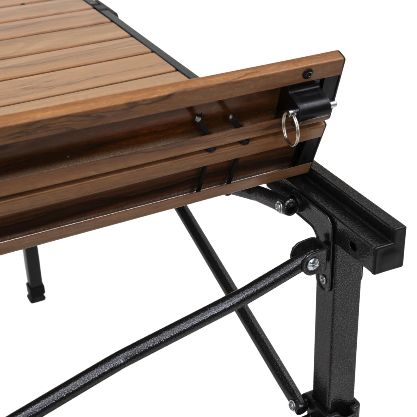 ALPS Mountaineering Overlanding Table, Aluminum Roll-Top with Wood-Look, Adjustable Height