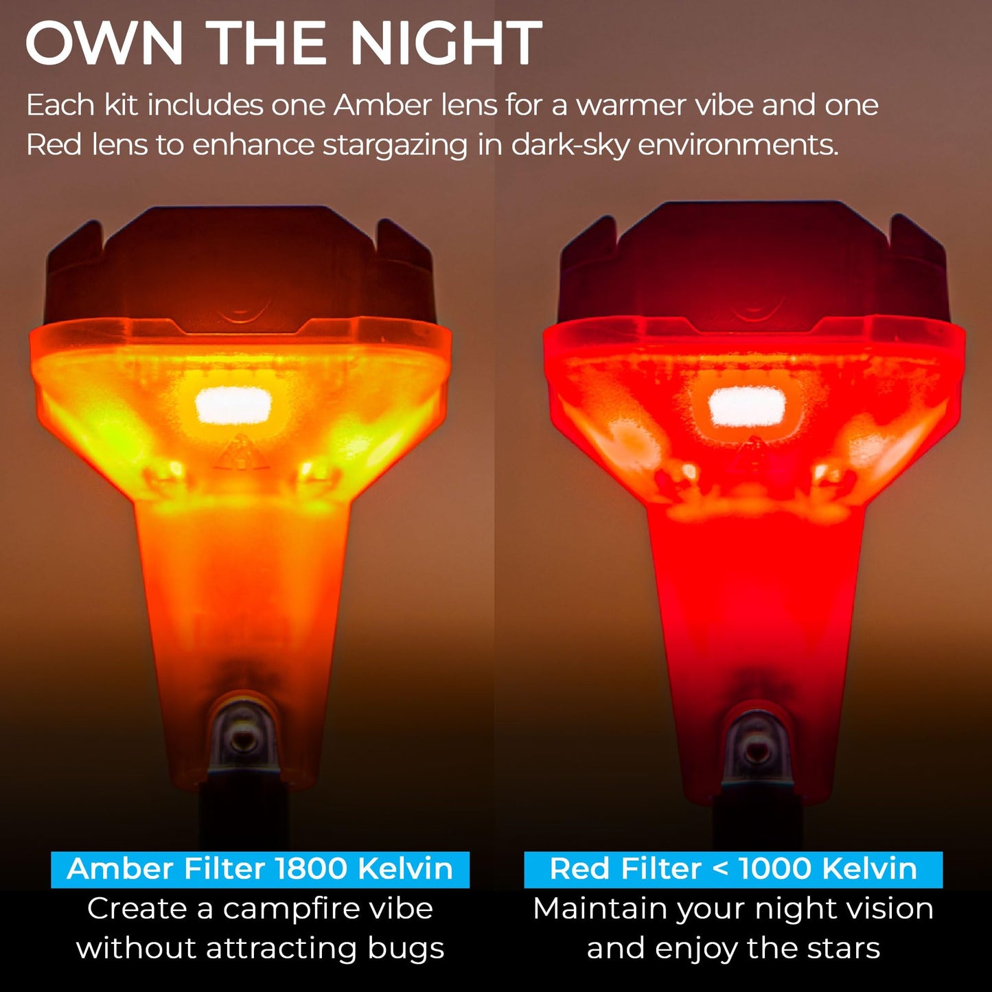Devos Outdoor LightRanger 800 Lumen Rechargeable Telescoping LED Lantern Bundle with 800 Filter KIt