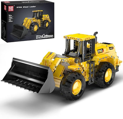 Mould King 17084 Wheel Loader Construction Toy Buildable Bulldozer Construction Vehicle Building Set Realistic Loading Shovel for Adult (910 PCS)