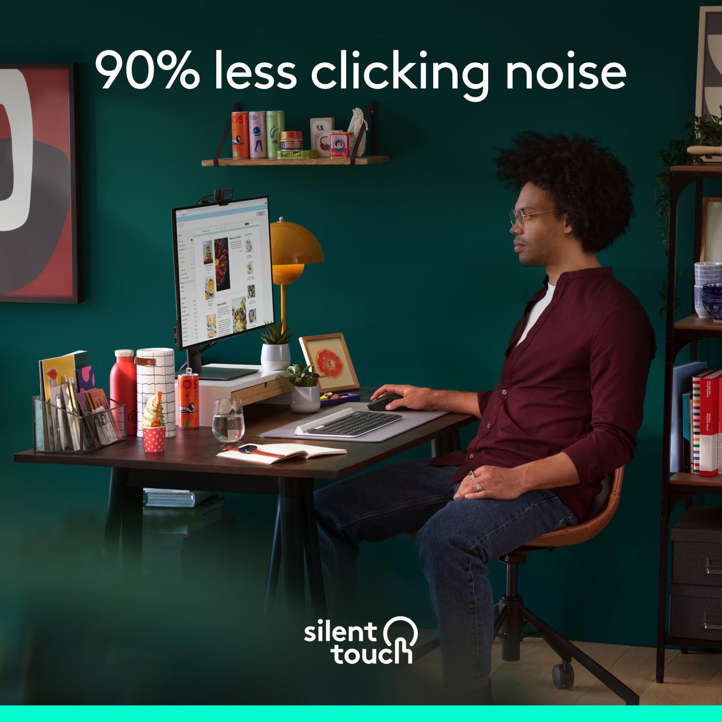 Logitech Wireless Mouse Signature M650 L Full Size - Large Hands, 2-Year Battery, Silent Clicks, Customizable Buttons, Bluetooth, PC/Mac/Chromebook - Black, Right-Handed, Large