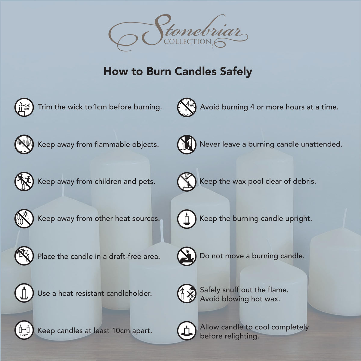 Stonebriar Unscented White Tall Pillar Candles, 35 Hour Burning Candle Pillars, Perfect for Decor, Weddings, Emergencies 3" X 4", 6 count