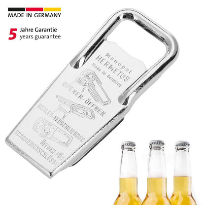 Westmark Hermetus Steel 3-in-1 Bottle Opener & Resealer – German Beer Bottle Opener with Airtight Seal, Made from Heavy-Duty Steel, Traditional Design