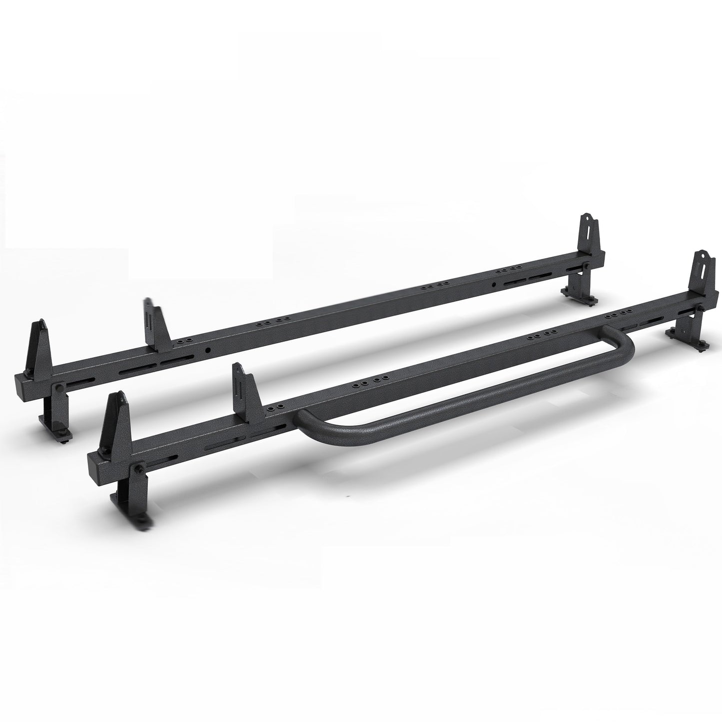 Universal 2 Bars Roof Ladder Rack 700 LBS Capacity Utility Adjustable Cross Bar with Stopper for Van Without Rain Gutter Fit for Kayak Canoe Ladder Lumber Pipes Cargo Carrier Accessories