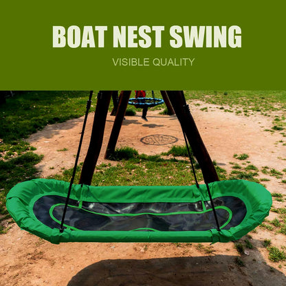 Platform Boat Swing 66 inch-Hanging Hammock Lounger Swing for Tree Backyard Porch Beach Park Playground Teens and Adult