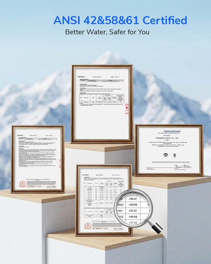 Ecoviva RO1000G Tankless 9-Stage Commercial Reverse Osmosis Water Filtration System, NSF/ANSI 58, 1000GPD German Design 3:1 Pure to Drain,10 Years Fully Sealed Solid & Reliable, Alkaline PH+