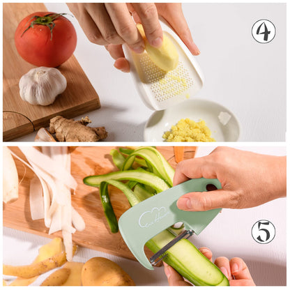 Kitchen Gadgets Set 6 Pieces, Space Saving Cooking Tools for Small Space Stackable Kitchen Accessories for Camping Glamping Travel Trailer Motorhome, Essential Portable Gadgets Gifts for RV Owners