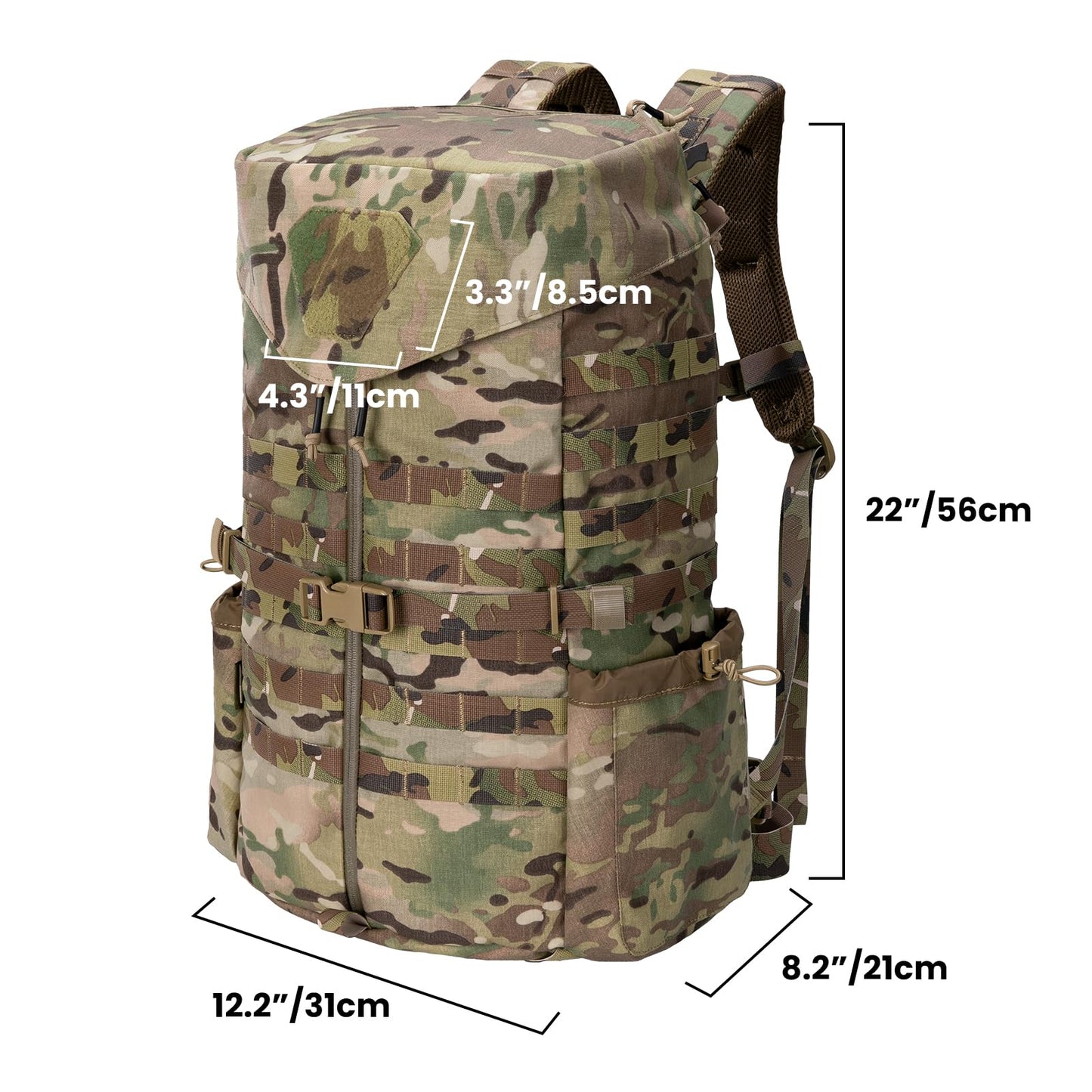EXCELLENT ELITE SPANKER Tactical Military Backpack 35L Camping Hiking Backpack for Men and Women for Outdoor Hiking, Trekking, and Travel(Multicam)