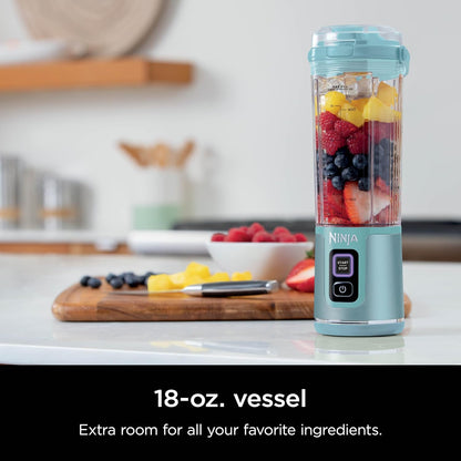 Ninja Blast Portable Blender - Cordless 18oz Personal Blender for Smoothies & Shakes | BPA-Free, USB-C Rechargeable, Aqua