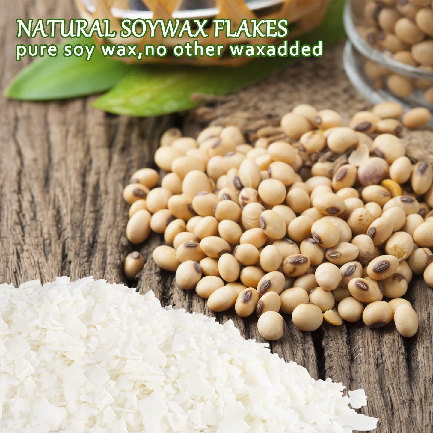 CLTNIKET Candle Making Soy Wax-2 lb Bag（32oz）-Pure Nature DIY Soy Wax Flakes