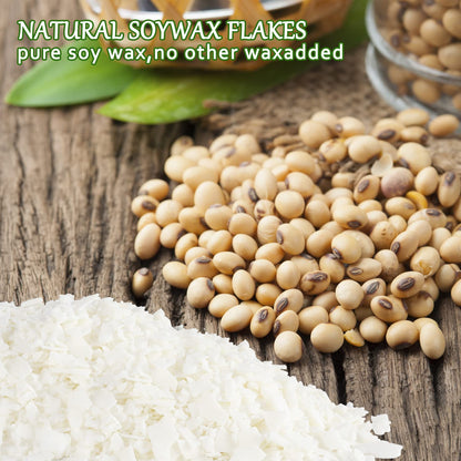 CLTNIKET Candle Making Soy Wax-2 lb Bag（32oz）-Pure Nature DIY Soy Wax Flakes