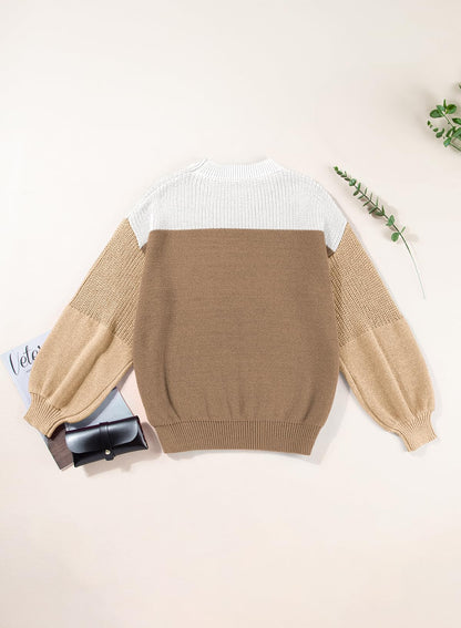 Dokotoo Women's Casual Long Sleeve Sweaters Loose Crewneck Knit Solid Pullover Sweater Jumper Tops