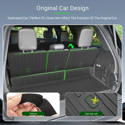 xipoqix 7 Seats Floor Mats Cargo Mat Backrest Mat Compatible with 2025 2026 Ford Expedition Replacement for 2025 2026 Ford Expedition Accessories (Trunk Mat+Backrest Mats+Floor Mats)
