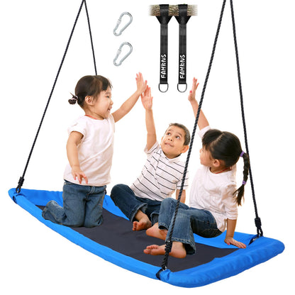 800lbs 60" Giant Platform Tree Swing for Kids and Adults,Tree Swings for Kids Outdoor, Kids Swing, Outdoor Swing for Kids with Comfy Mat and Steel Frame
