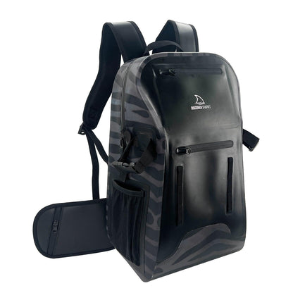 DiscoverSharks Eco-Friendly Dry Backpack Dry Bag with removable waist strap. Comfortable, extremely durable, and 30L size.
