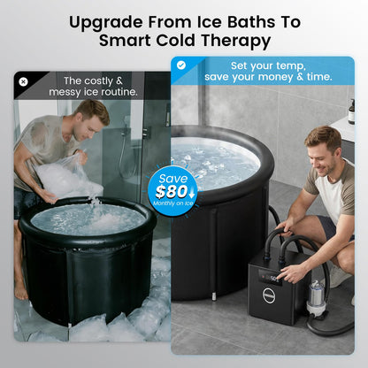 BAOSHISHAN Cold Plunge Chiller, 1/3 HP Ice Bath Chiller, Fast Cooling to 50F, Easy Setup with Pre-Assembled Pump & 20 Micron Filter, Ultimate Muscle Recovery System 110V