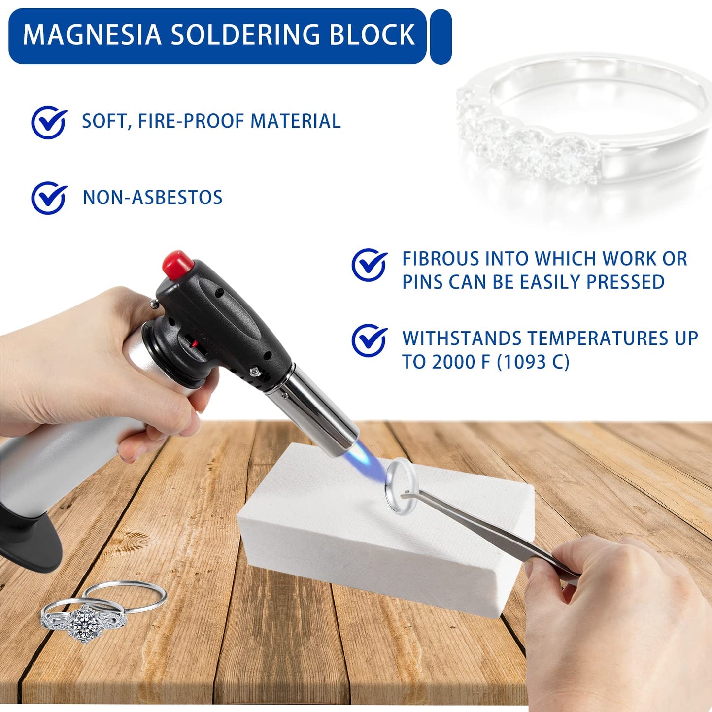 Standard Jewelry Soldering Kit with Silver Solder Wire & Butane Torch Kit for Jewelry Making Project & DIY Projects