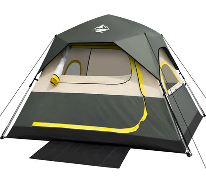 Tent 4 Person Tents for Camping - Instant Cabin Tent Setup in 50 Seconds with Rainfly & Windproof, Portable Pop Up Tents with Carry Bag for Family Outdoor Camping & Hiking