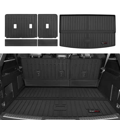 Custom Floor Mats Cargo Liner and Backrest Mat for 2018-2024 Ford Expedition Max/Lincoln Navigator L 7 Seat Accessories TPE All Weather (Only for Max and L 7 Seater)