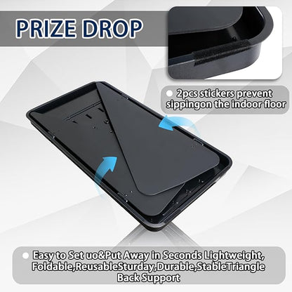 Mini Tabletop Prize Drop Board Game 25x14 Plinko Board Foldable Stand with Customizable 8 Playing Pucks for Carnival Tradeshow Party
