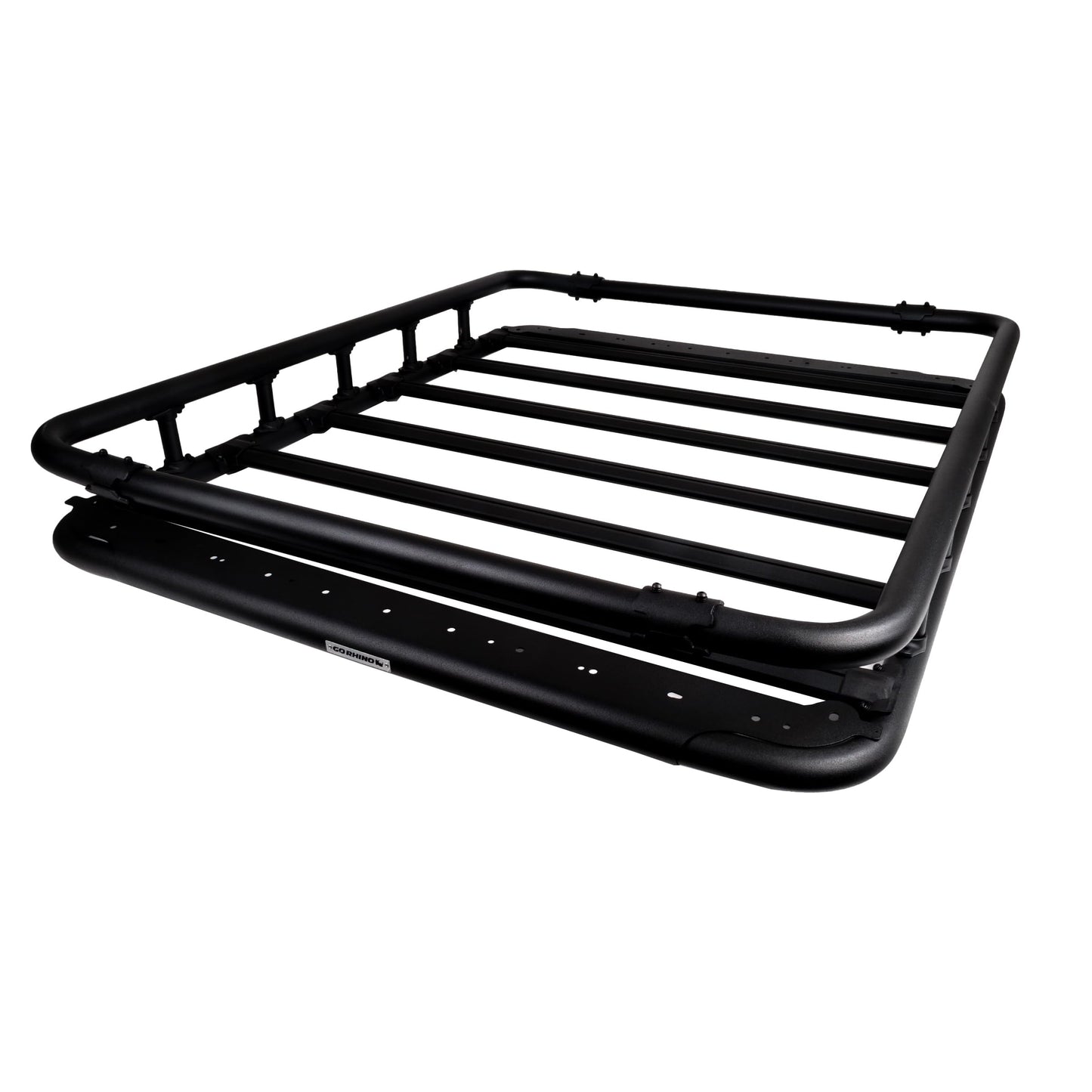 Go Rhino SRM 500 Flat Platform Roof Rack w/Quad-Rail & Clamps | Aluminum, Textured Black, L: 65" x W: 52" | 5935463T | Mounts to Most Cross Bars