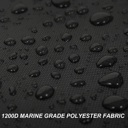 Boat Cover 24-26 ft, Waterproof 1200D Heavy Duty Boat Cover, PU Marine Grade Polyester Boat Covers 24-26 ft, Fits Bass, V-Hull, Tri-Hull, Runabout, Jon, Fishing, Trailerable, Beam Width 135 inch