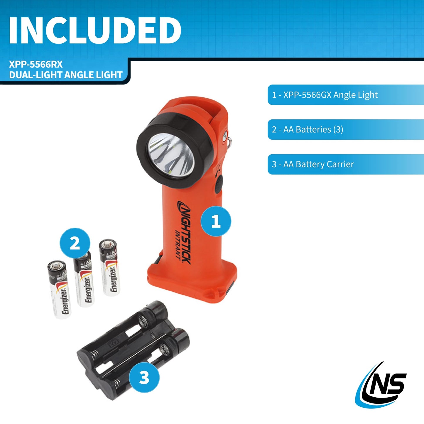 Nightstick XPP-5566RX Intrant Intrinsically Safe Dual Angle Light NSP-4640B Forge™ Helmet-Mounted Multi-Function Flashlight