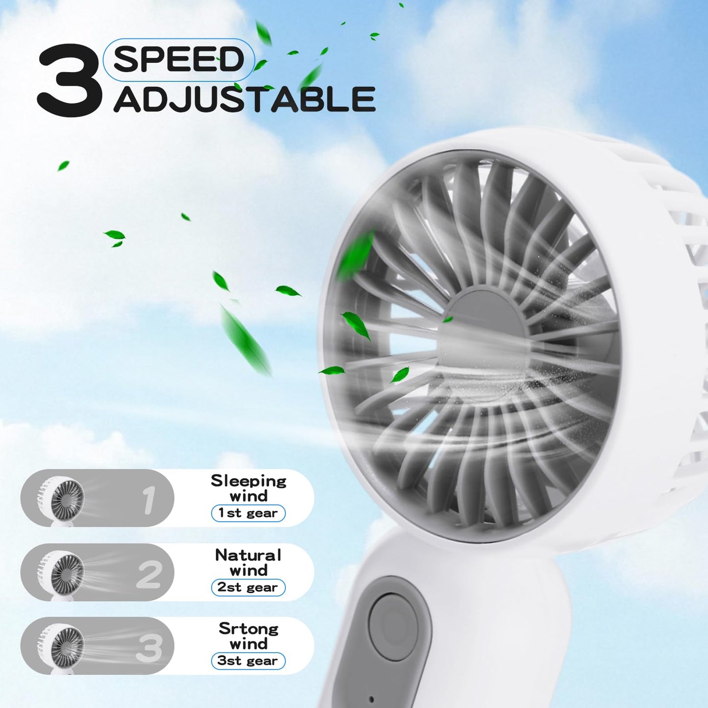 Rossesay 72 Pcs Mini Portable Fan Bulk Cute Handheld Lightweight Small Little Personal Hand Eyelash Fan 3 Speeds USB Rechargeable for Women Men Indoor Outdoor Makeup Travel (White)
