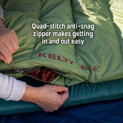 Kelty Cosmic 20 Down Mummy Sleeping Bag for Backpacking, Campers, 550 Fill Power, Recycled Fabrics with PFAS-Free DWR, Designed in Sunny Colorado, USA, 2024 Model (Long)