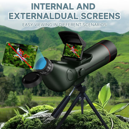 Smart Telescope, Professional Refractor Auto-focus Portable Digital Electronic Telescopes with 4K Astrophotography Camera, Internal And External Dual Screens Spotter for Adults and Beginners Astronomy