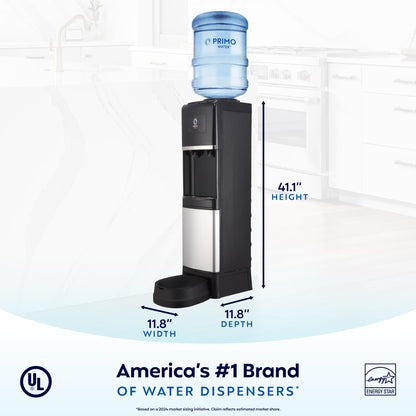 Primo Water Dispenser for 5 Gallon Bottle with Pet Drinking Station - Hot & Cold Top Loading Water Cooler Machine