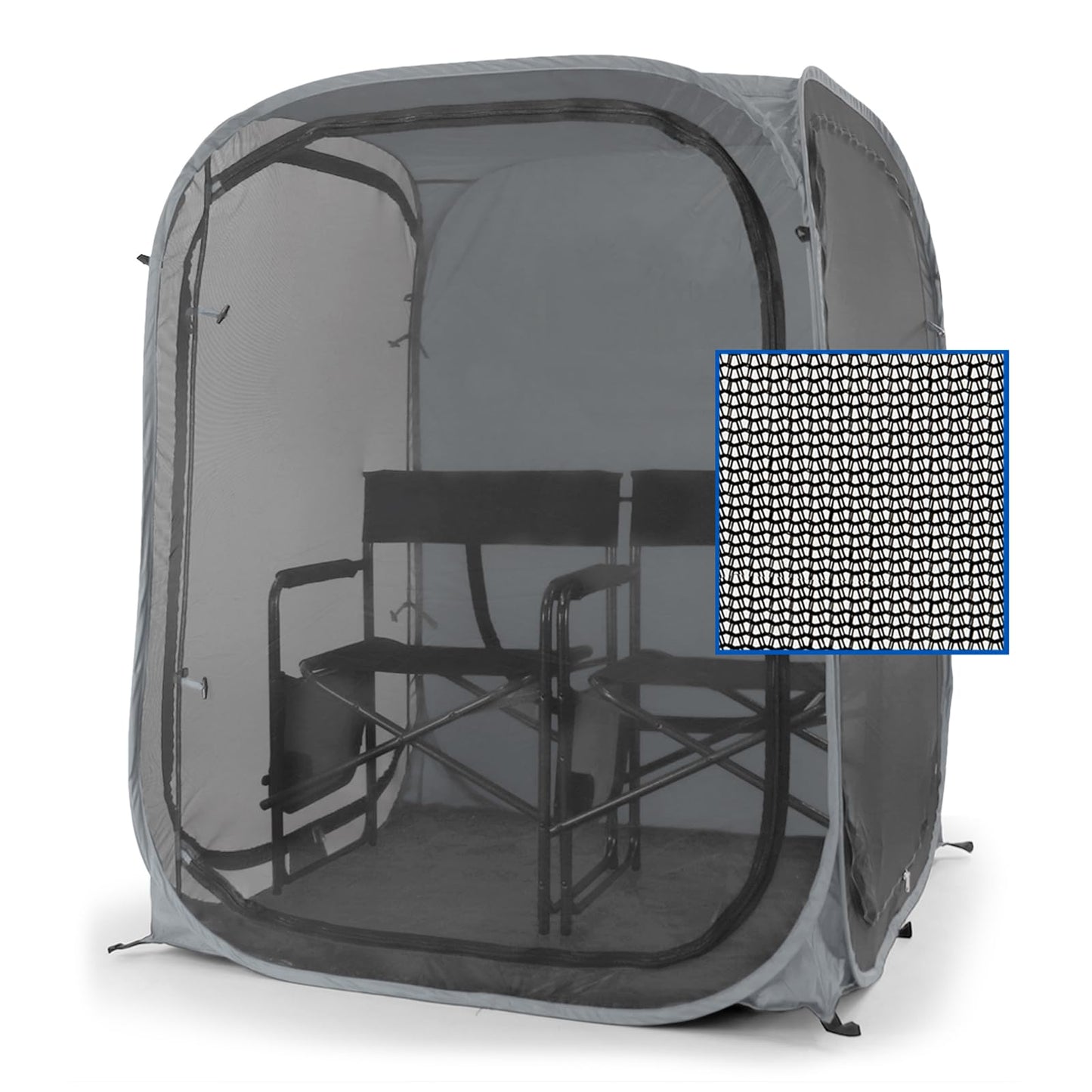 Under the Weather WeatherPod Tank MyPod™ Mesh 1-2 Person Pop-Up Screen Tent Pod - The Original Shark Tank - Keeps Out Bugs, Mosquitos with UPF 50 Sun Protection, Silver
