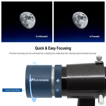 Astromania Transport Bag for 1.25" Eyepiece and 2" Eyepiece - Bundle with - 9x50 Angled Finder Scope, Black