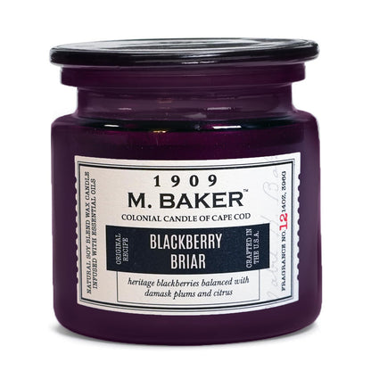 Colonial Candle BlackBerry Briar Scented Candle, 2-Wick Natural Soy Blend Wax Candle Infused with Essential Oils, 14 oz Apothecary Glass Jar Candle - Made in The USA