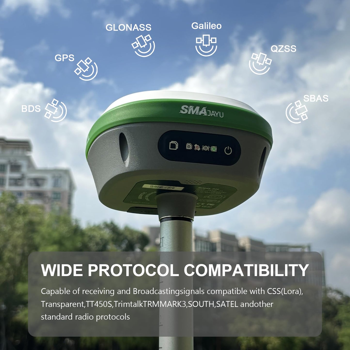 SMAJAYU SMA26 Pro RTK GNSS Surveying Equipment, Rover & Base with Collector, Drone Base Station, 4G BT IMU CORS NOAA, 15 km UHF, No Subscription Fee, GPS for Land Surveying & Engineering