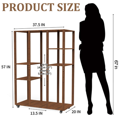 GARVIN Extra-Large Art Storage Rack – Adjustable Wooden Cabinet-Style Multi-Tier Canvas Storage & Display Rack, Heavy-Duty Art Organizer for Classroom, Studio, Gallery, Posters