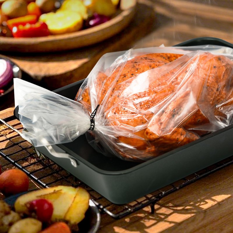 Oasier Oven Bags, Holds Up to 8 Pounds, 25 Count, Large Size 16" x 17.5", Roasting Bags for Oven Cooking & Baking, Easy Clean Lock in Flavor & Moisture
