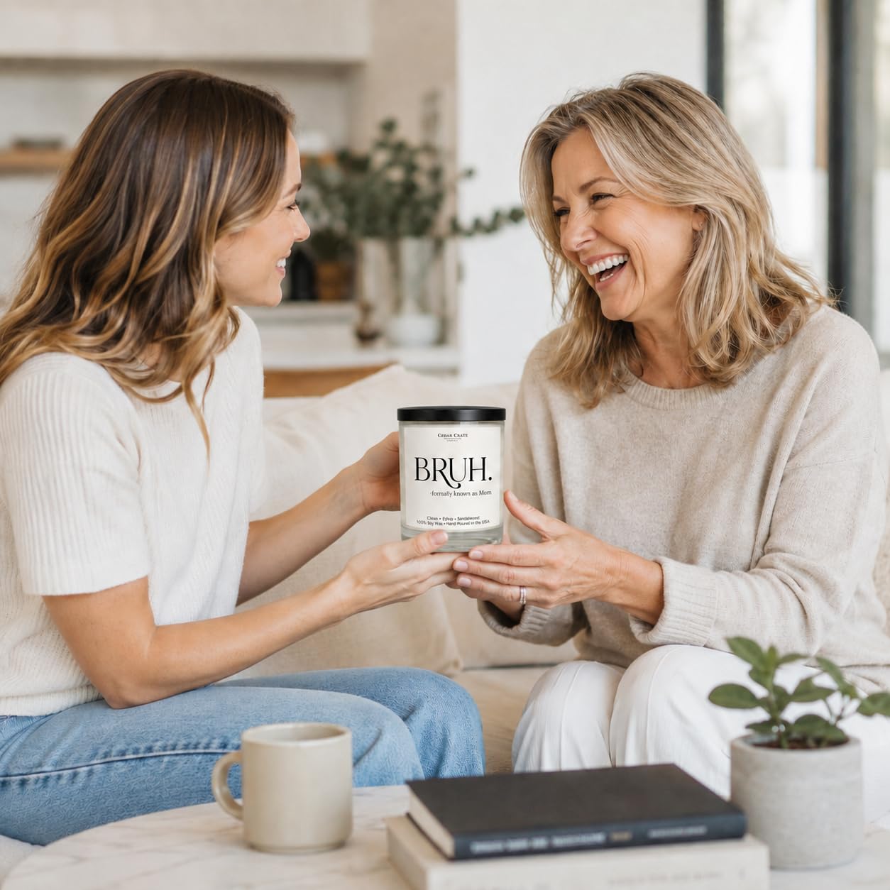 Mom Gifts - Mothers Day Gifts from Son, Daughter, Children - Bruh Formally Known as Mom Scented Candle | Funny, Cool Present for Women Birthday Unique, Best Mother Ever, Wife Gift Ideas