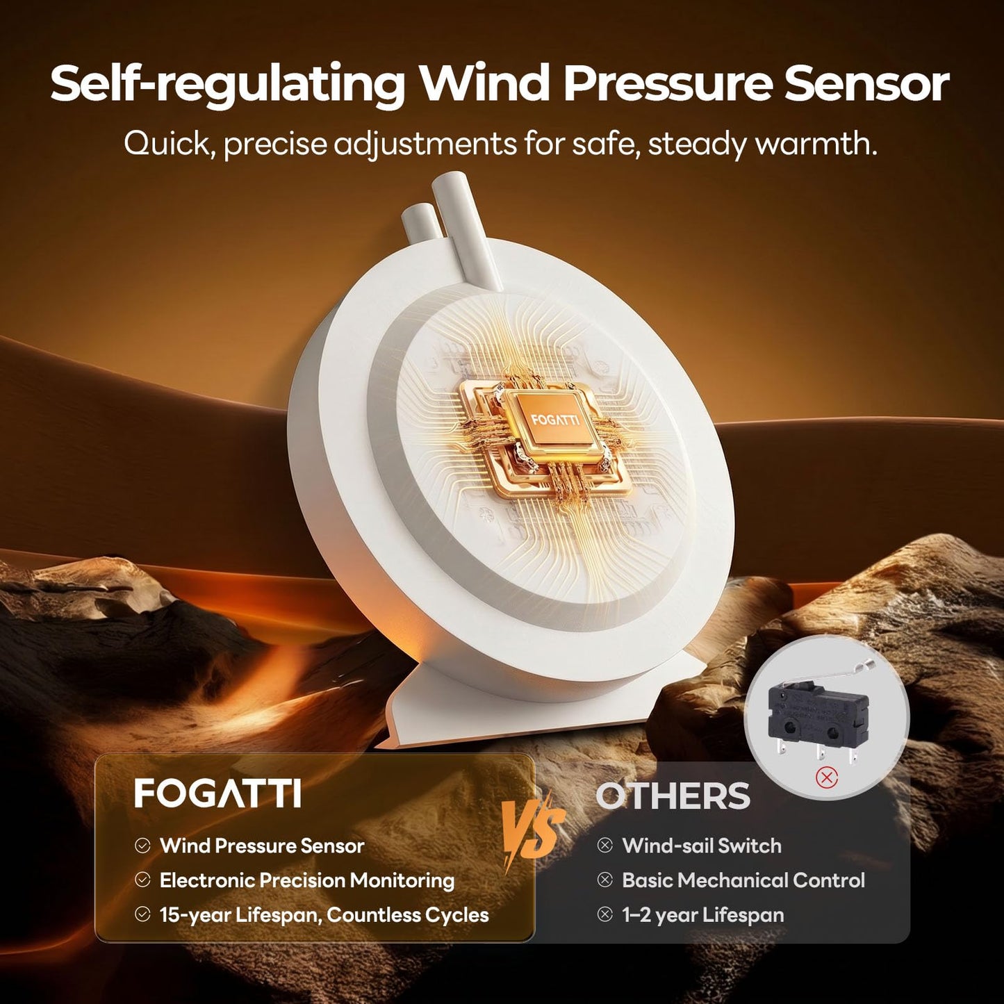 FOGATTI RV Furnace 35,000 BTU High-Capacity - Quiet Thermostat Controlled RV Heater for Motorhome, Camper & Travel Trailer
